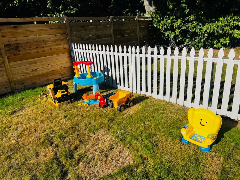 Outdoor playground with toys